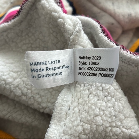 Marine Layer Re-Spun Jenny Retro Rib Sweatshirt Size Large Gray Multi Casual - Picture 10 of 10